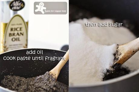 Black Sesame Steamed Buns 黑芝麻包 with Homemade Black Sesame Paste