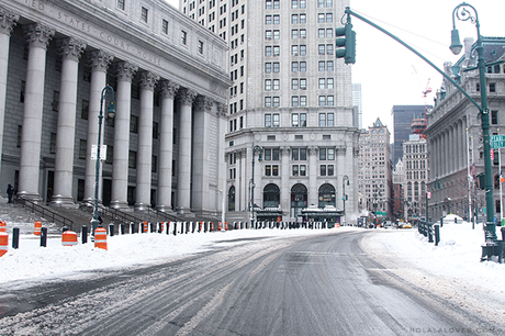 NYC Winter, Foley Square, Thurgood Marshall United States Courthouse at 40 Centre Street