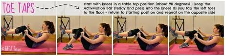 ActivMotion Bar Toe Taps via Fitful Focus #activmotionbar #sweat #workout