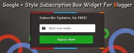 Google+ Style Subscription Box Widget For Blogger : eAskme