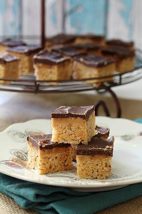 Peanut Butter Cup Rice Krispie Treats from Creative-Culinary.com