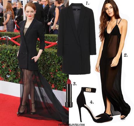 Get The Look For Less - Emma Stone in Dior Couture Sheer Dress