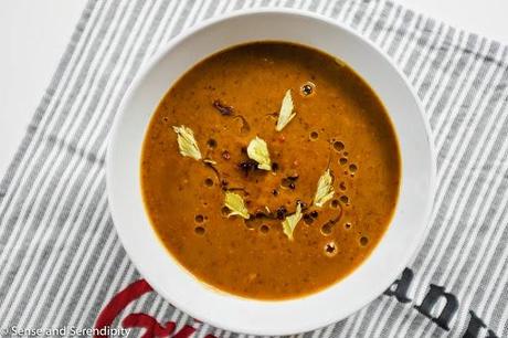 Roasted Pumpkin and Black Bean Soup