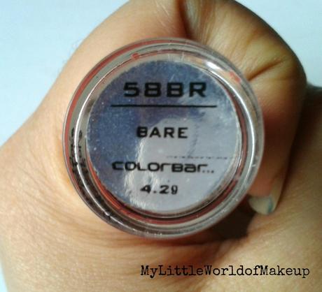 Colorbar Velvet Matte Lipstick in BARE - Review & Swatches