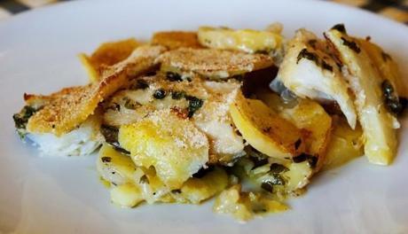 Baked Cod with Potatoes – Baccala’ al forno (Cooking with mom)