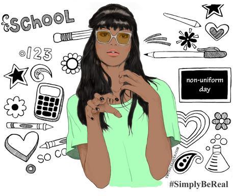 Real Moments With Simply Be. Illustration by Roxanne Palmer. #SimplyBeReal