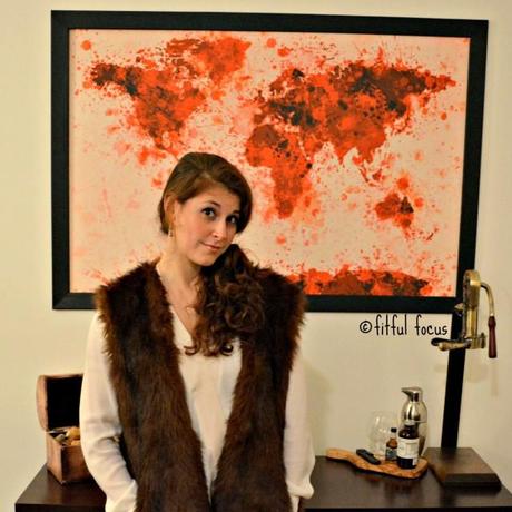 Fit & Fashionable Friday in Fur via Fitful Focus #zara #vest #fitnfashionable #fur #map