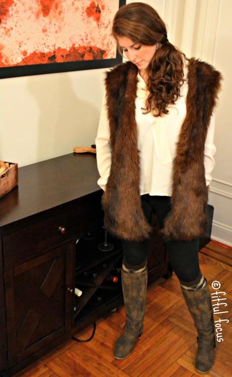 Fit & Fashionable Friday in Fur via Fitful Focus #zara #vest #fitnfashionable #fur