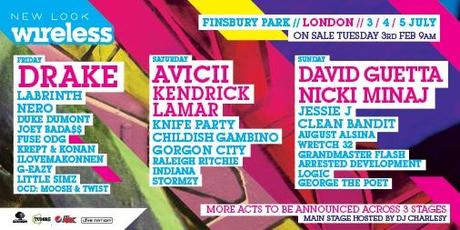 DRAKE, NICKI MINAJ, & KENDRICK LAMAR TO HEADLINE WIRELESS FESTIVAL