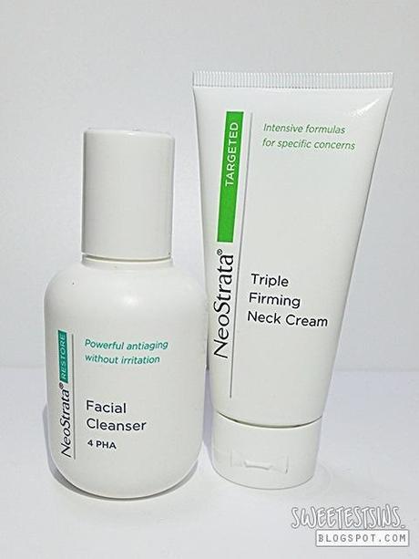 Neostrata Facial Cleanser and Triple Firming Neck Cream review neostrata facial cleanser 4 PHA and neostrata triple firming neck cream