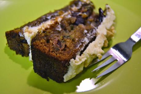 Pear and Courgette Cake with Salted Caramac Frosting