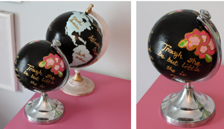 House Updates and Projects I Love (Colorful Painted Globes, Framed Fabric Art)