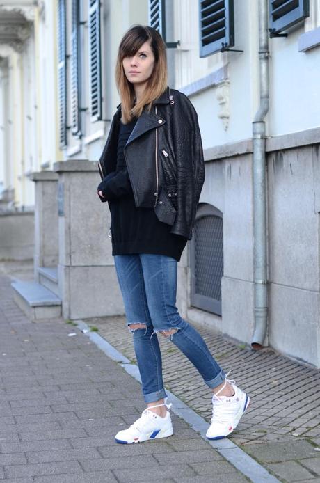 outfit acne mape jacket jeans