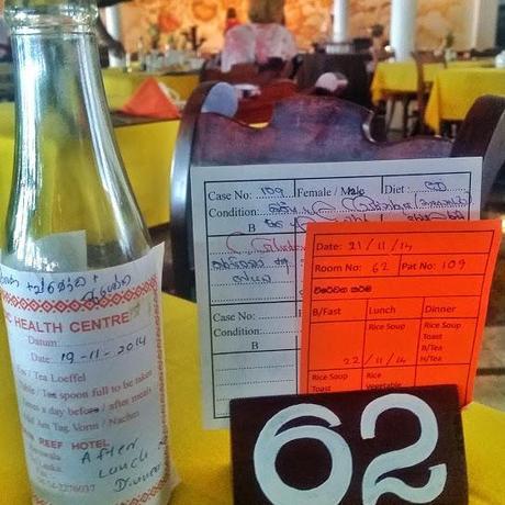 One of my potions and my diet plan at the Barberyn Ayurveda Retreat in Sri Lanka.