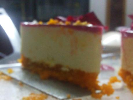 No-Bake Motichoor Ladoo Cheese Cake-Vegetarian  Fusion Dessert and Inspirations