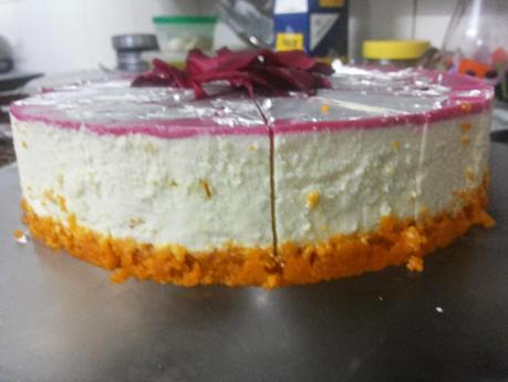 No-Bake Motichoor Ladoo Cheese Cake-Vegetarian  Fusion Dessert and Inspirations