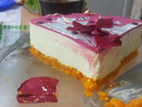 No-Bake Motichoor Ladoo Cheese Cake-Vegetarian  Fusion Dessert and Inspirations