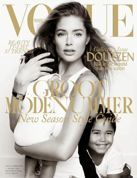 Doutzen Kroes Poses with Her Kids for Vogue Netherlands Cover