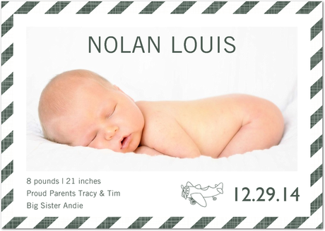 Nolan's Birth Annoucements