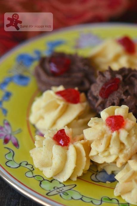 Biscuit Samprit / Biskut Ceri / Nyonya cherry cookies