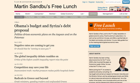 From the FT: Curated Lunchtime Fare