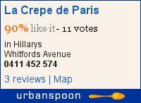 La Crepe de Paris on Urbanspoon