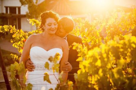 Holding fall wedding outside in the evening