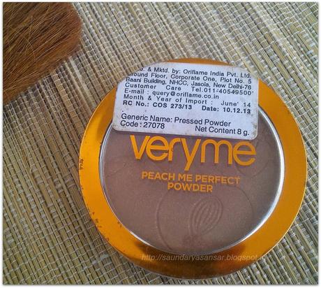 ORIFLAME VERY ME- Peach Me Pressed Powder(Bronze)- Swatch & Review