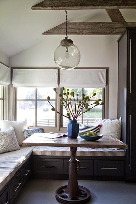 Roman blinds in the living room