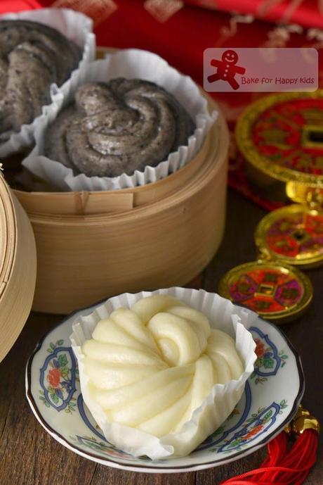 milk Chinese flower steamed buns