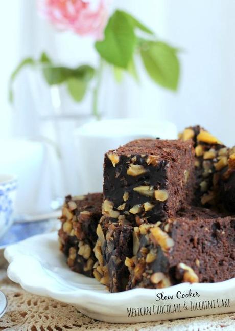 Slow Cooker Mexican Chocolate and Zucchini Cake