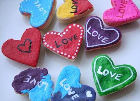 Salt Dough Valentine Magnets