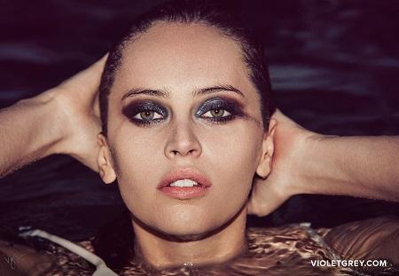 Felicity Jones takes the plunge for Violet Grey