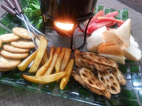 Cheese Fondue Desi Style with Pao Bhaji Masala - Get set for Valentine's Day