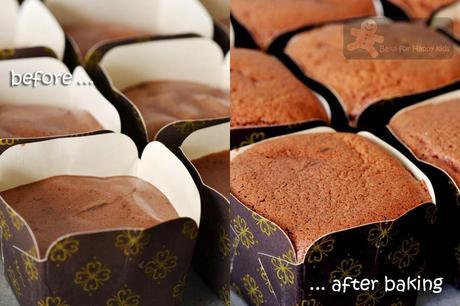 Hokkaido Chocolate Chiffon Cupcakes with Dark and White Chocolate Custard Cream 北海道巧克力牛奶蛋糕