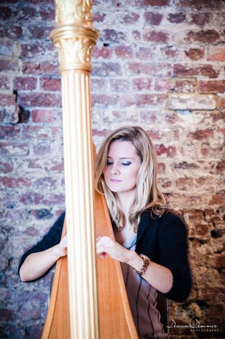 Drinks with a harpist playing