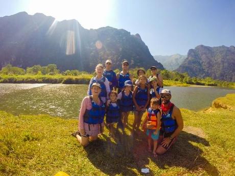 Vang Vieng, Laos: Kayaking and Caving with Kids