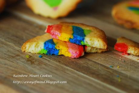 Valentine Rainbow Heart Cookies 情人节心型采红曲奇