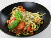 Vegetarian LCHF Friday: Vegetable Spaghetti with Mushroom Blue Cheese Sauce