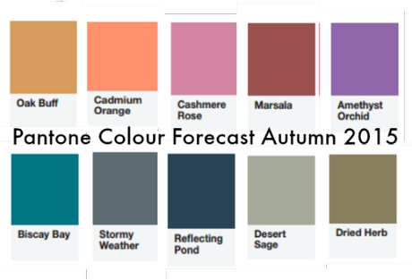 pantone color forecast fall 2015, pantone autumn 2015