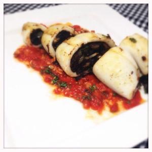 Recipe: Squid stuffed with black pudding