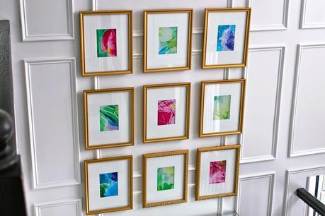 Our Foyer Gallery Wall Over the New Picture Frame Moldings