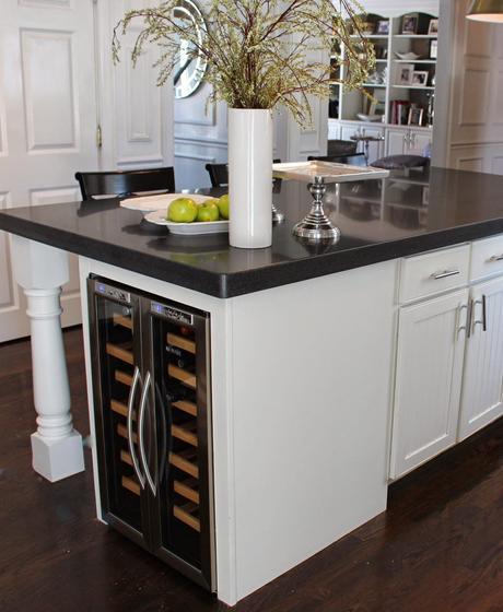 House Update: Double Thickness Absolute Black Granite Kitchen Counter and Wine Cooler