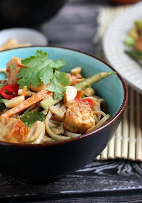 Peanut Soba Noodle Salad with Crispy Tempeh