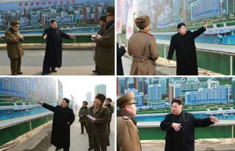 Kim Jong Un issues instructions about the construction Mirae Scientists Street in Pyongyang (Photo: Rodong Sinmun).
