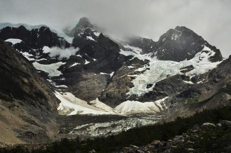 One of many glaciers which constantly shifts and falls, creating huge thunder type sounds multiple times a day.