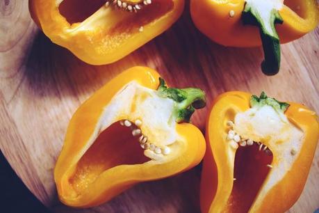 Roasted Spinach + Ricotta Stuffed Bell Peppers ///