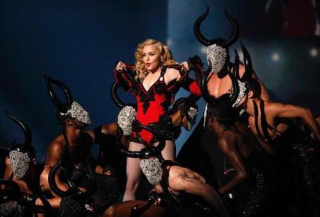 Madonna with demons 2015 Grammy Awards