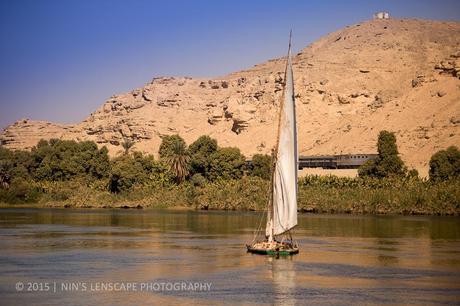 Felucca, means of transports along the Nile that has been there for thousand of years and only change a little since then.