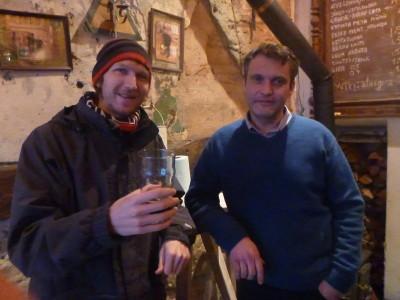 Backpacking in Uzupis: Top 12 Sights in The Republic Nobody Has Heard Of Having a drink with Paulius the pub owner of Spunka in Uzupis